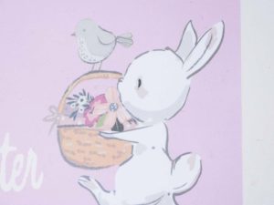 INDIVIDUAL 43X28 ROSA HAPPY EASTER