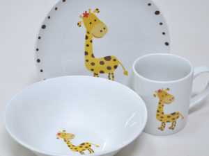 VAJILLA INFANTIL JIRAFA 3PZS
