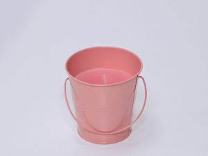 CUBO VELA CITRONELLA ROSA 10CM
