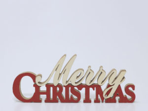 DECORACION MERRY XMAS B MADERA 38X15CM