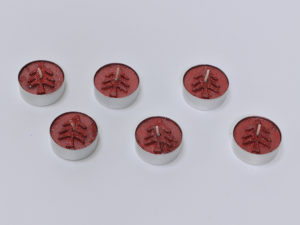 SET 6 VELAS TE PURPURINA ROJO