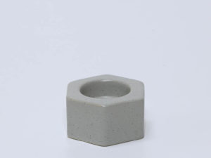 PORTAVELAS HEXAGONAL GRIS Ø7X4CM