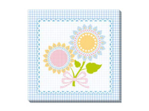 CUADRO FLORES VICHY B 30X30X1.8