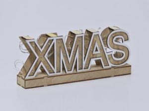 DECORACION XMAS LED BLANCO 30x5x13CM