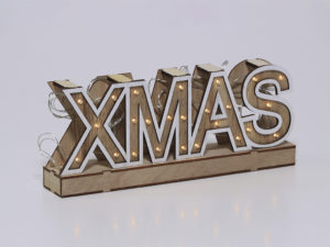 DECORACION XMAS LED BLANCO 30x5x13CM