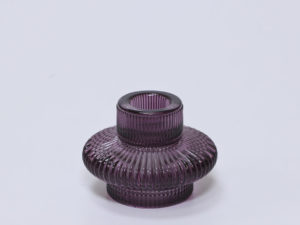 PORTAVELAS CRISTAL MORADO Ø6CM DOBLE USO
