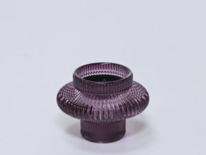 PORTAVELAS CRISTAL MORADO Ø6CM DOBLE USO