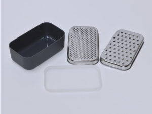RALLADOR C/BANDEJA INOX GRIS