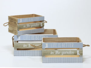 CAJA MADERA CON ASA PEQUEÑO 26X14X16CM