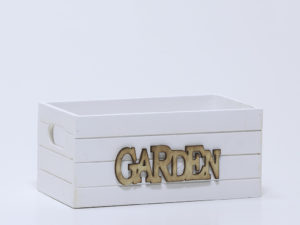 CAJA MADERA GARDEN BLANCA 21X11X10CM