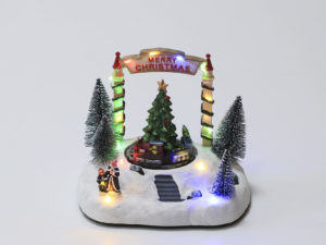 CAJA MUSICA PUEBLO CARTEL ARBOL 22X18X19CM