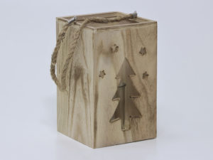 FAROL ARBOL MADERA GRANDE 15X15X24CM