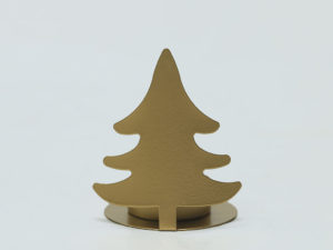 PORTAVELA ARBOL DORADO Ø6X8CM