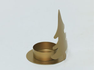 PORTAVELA ARBOL DORADO Ø6X8CM