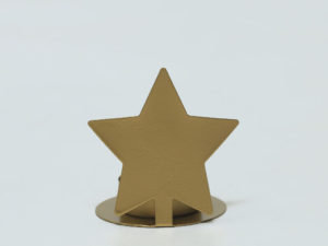 PORTAVELA ESTRELLA DORADO Ø6X8CM