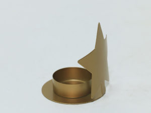 PORTAVELA ESTRELLA DORADO Ø6X8CM