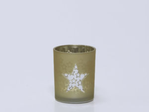 PORTAVELAS ESTRELLA DORADO A Ø6x8.5CM