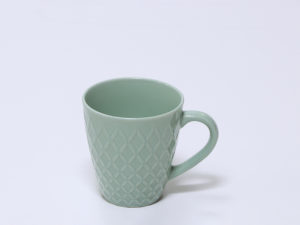 TAZA CERAMICA DIAMANTE 345ML VERDE