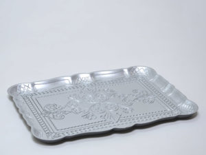 BANDEJA PLATEADA PVC 30X23CM
