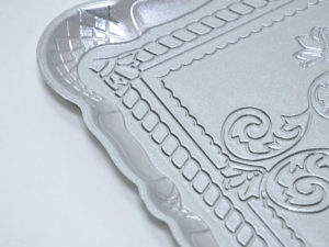 BANDEJA PLATEADA PVC 30X23CM