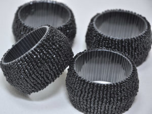 SERVILLETERO INDIVIDUAL NEGRO SET4