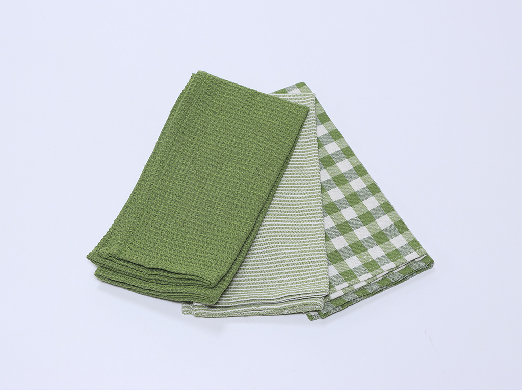 JUEGO DE 3 PAÑOS VERDE