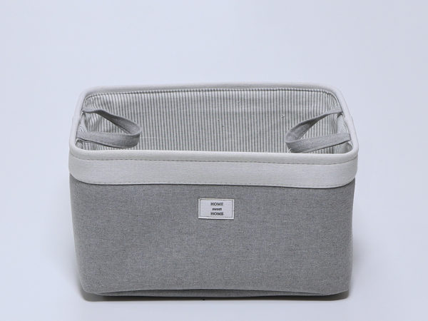 CESTA SWEET HOME GRIS 40X30X32