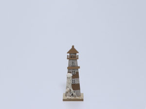 FIGURA FARO FIELTRO RAYAS BEIGE 22CM