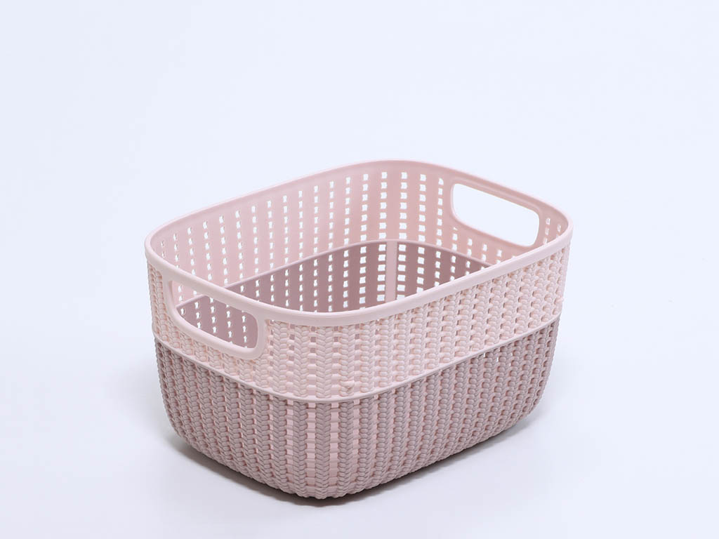CESTA MULTIUSOS BICOLOR ROSA MEDIANA