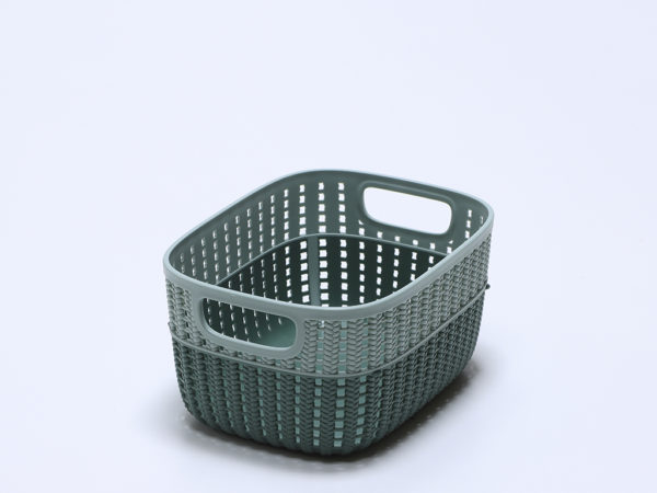 CESTA MULTIUSOS BICOLOR VERDE PEQUEÑA