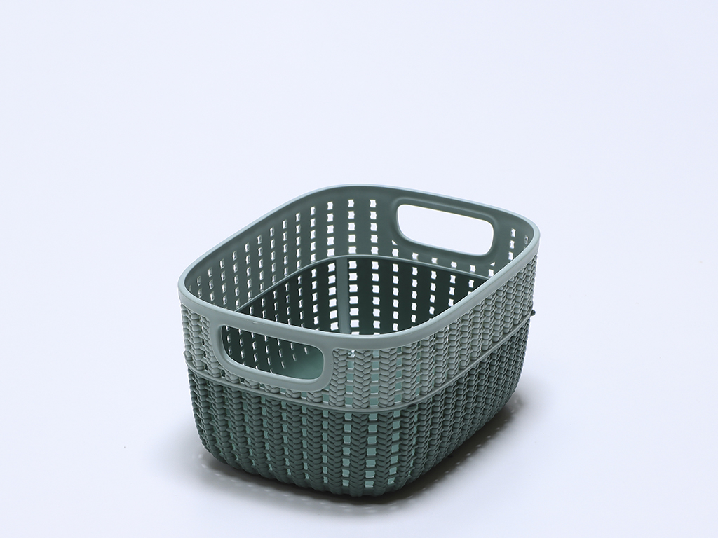 CESTA MULTIUSOS BICOLOR VERDE PEQUEÑA