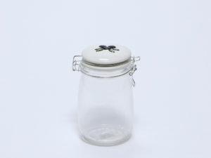 BOTE CRISTAL TAPA OLIVAS CERAMICA 1000ML