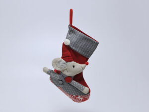 CALCETIN NAVIDEÑO RATON ROJO 50CM