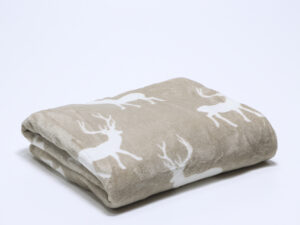PLAID 150X200 MICROLINA DISEÑO BEIGE