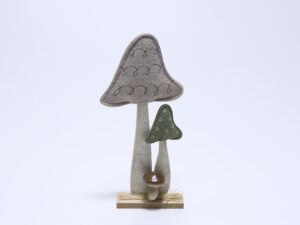 SETA DE FIELTRO CON BASE 36CM CREMA
