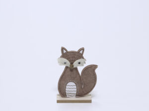 ZORRO DECORATIVO CON FIELTRO 16CM BEIGE