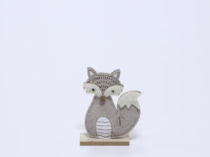 ZORRO DECORATIVO CON FIELTRO 16CM CREMA