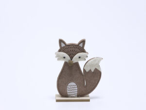 ZORRO DECORATIVO CON FIELTRO 22CM BEIGE