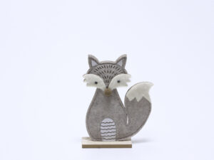 ZORRO DECORATIVO CON FIELTRO 22CM CREMA