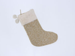 BOTA NAVIDAD BEIGE 24X43CM