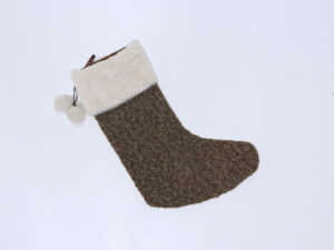 BOTA NAVIDAD MARRON 24X43CM
