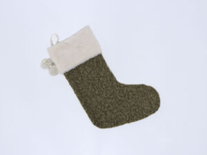 BOTA NAVIDAD VERDE 24X43CM