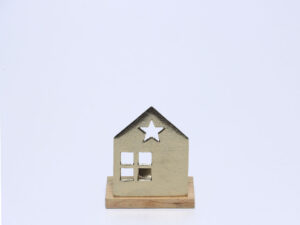 CASA PORTAVELAS ALUMINIO DORADO B
