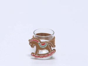VASO PORTAVELAS 7CM COOKIE CABALLITO