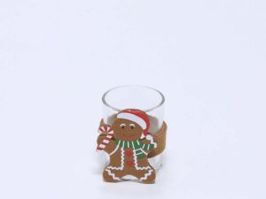 VASO PORTAVELAS 7CM COOKIE MUÑECO JENGIBRE