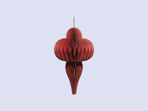 DECORACION ICICLE PAPEL 40CM ROJO