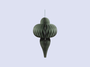 DECORACION ICICLE PAPEL 40CM VERDE