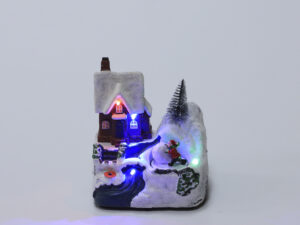 ESCENARIO INVIERNO NAVIDAD 13CM LED B
