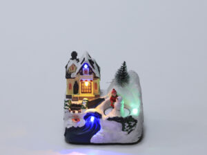 ESCENARIO INVIERNO NAVIDAD 13CM LED C