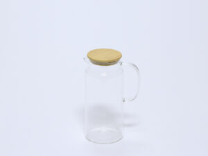 JARRA BOROSILICATO REDONDA TAPA BAMBU 1.2L